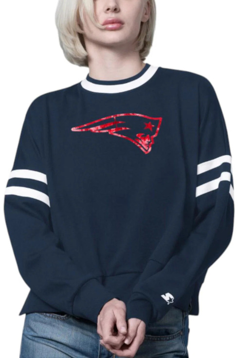 NFL Women's Tops - NFL Starter Women's Rally Sweatshirt by Glll Patriots - Regular